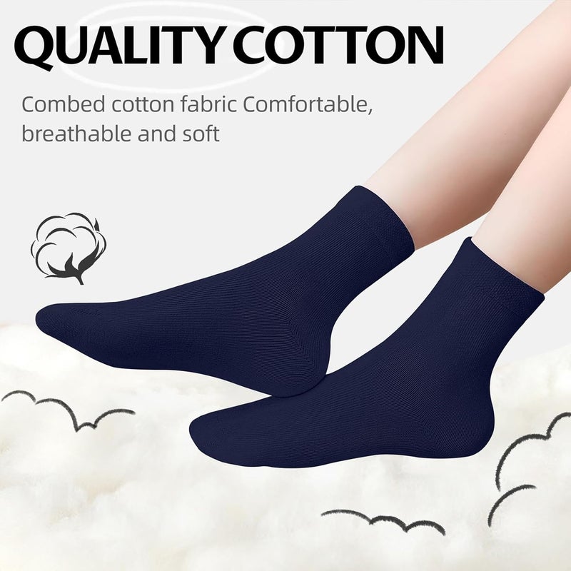 Lainlight Store 6 Pack Kids Socks Girls Socks for School Uniform Soft Cotton Seamless Toe Athletic Crew Socks - Image 3